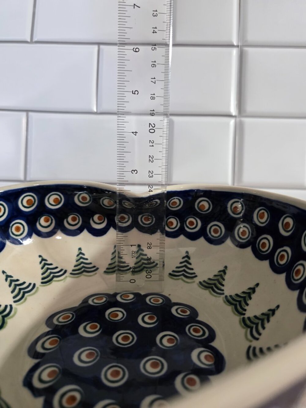 Original Polish Pottery 8"  Heart-Shaped Bowl Hand Made in Poland #200 - Picture 2 of 12